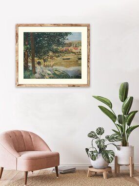 Claude Monet - The River (1868) Reproduction Print (Unframed)